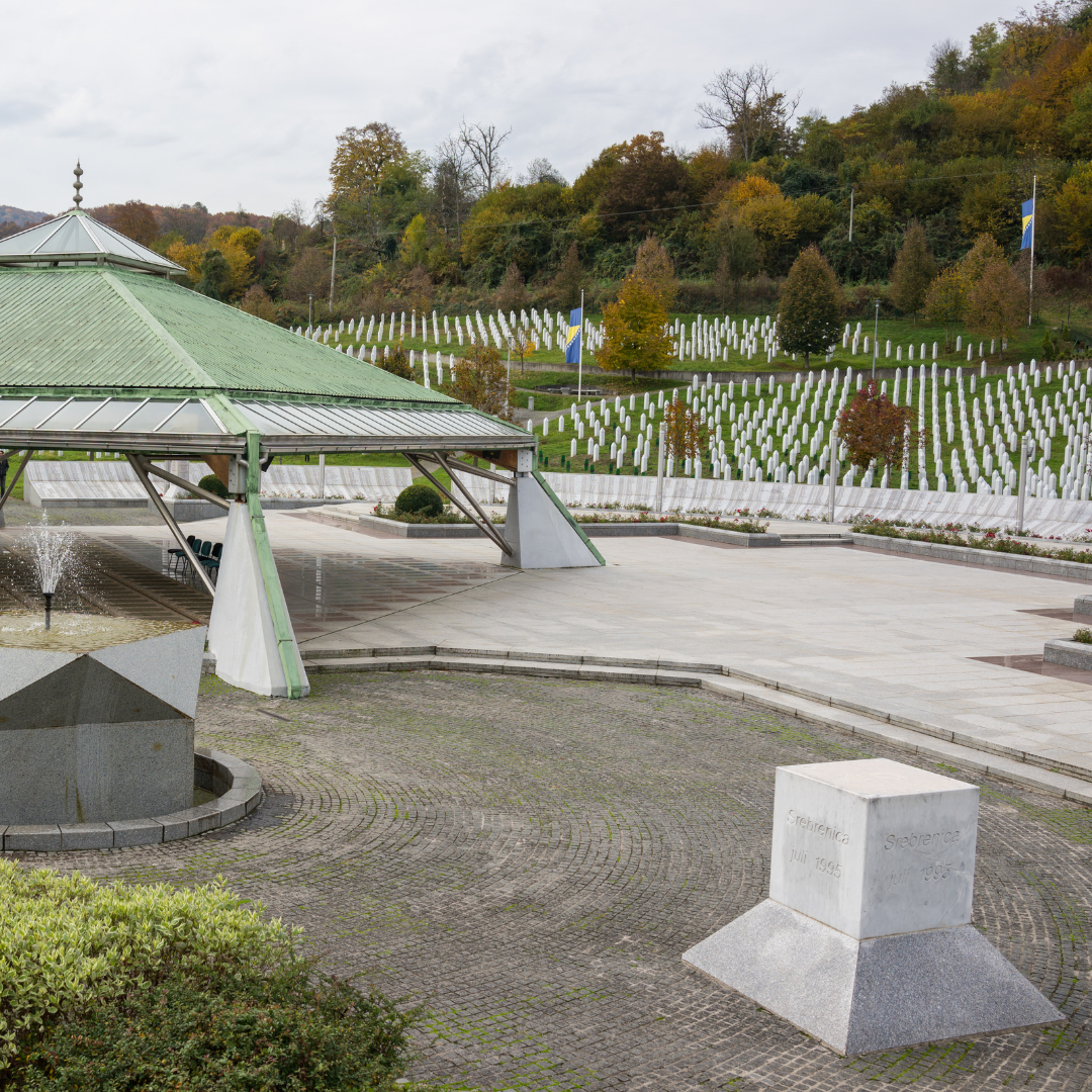 Image of Srebrenica Memorial site and graveyard in Bosnia